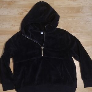 Old Navy Black Fleece Zip-Up Hoodie